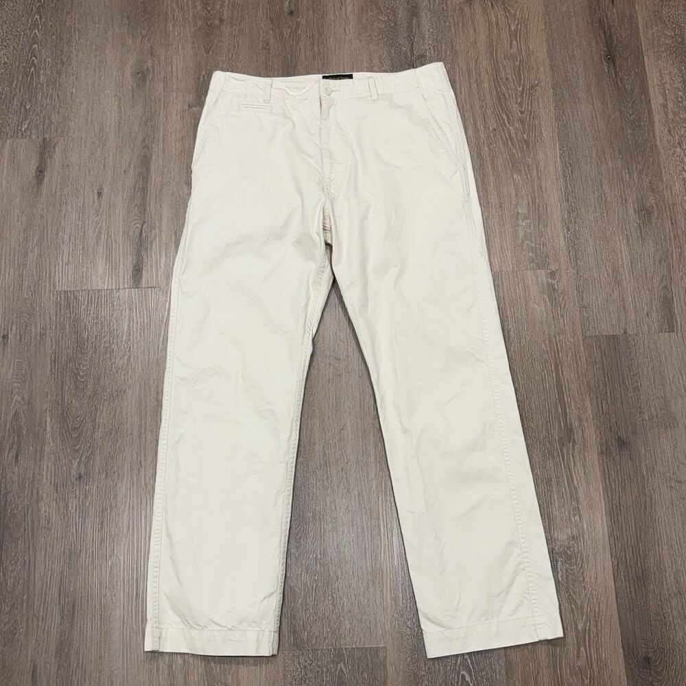 East Harbour Surplus Axel Chino Pants Cream Trousers Made in Italy Mens 50 US 34